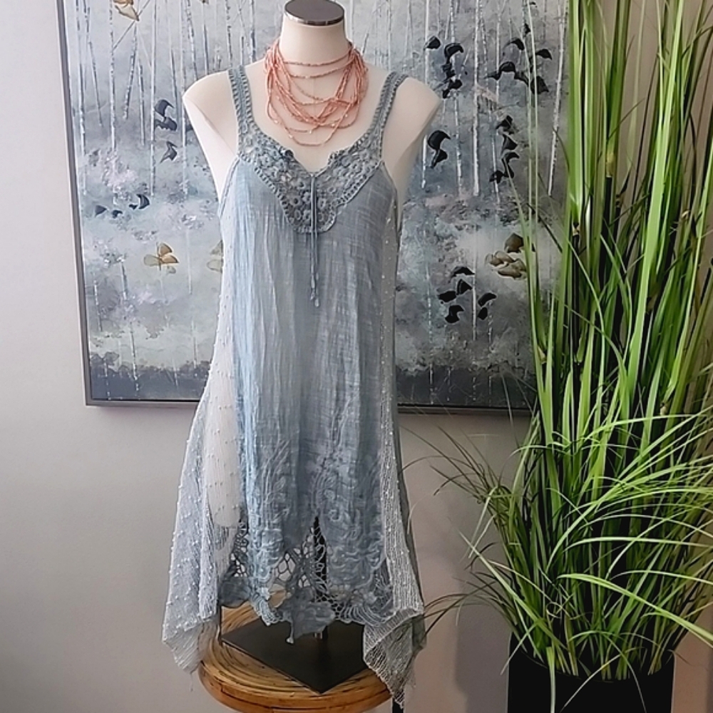 Boho Asymmetrical Sundress Women's Size M